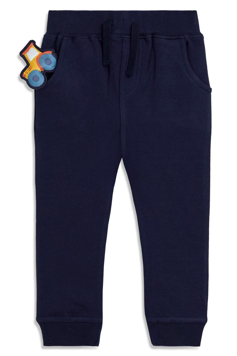 Kids' Tractor Appliqué Colorblock Cotton Hoodie & Joggers Set, Alternate, color, BLUE