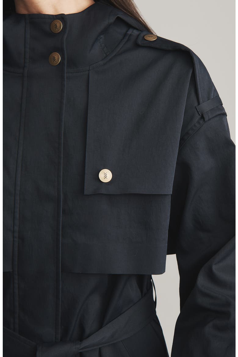 Utility Trench Coat, Alternate, color, BLACK