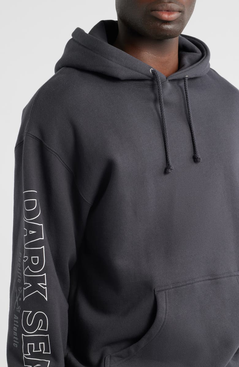 DARK SEAS Dead of Nite Fleece Hoodie, Alternate, color, Asphalt