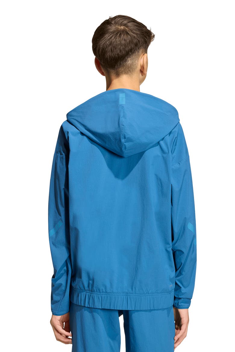 Kids' Z-N-E Woven Travel Hooded Jacket, Alternate, color, DUSKY PETROL/ DUSKY INK