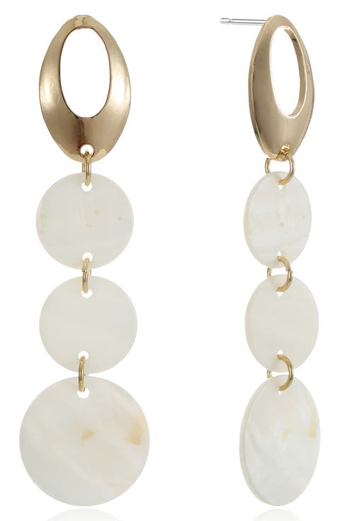 Disco Shell Drop Earrings