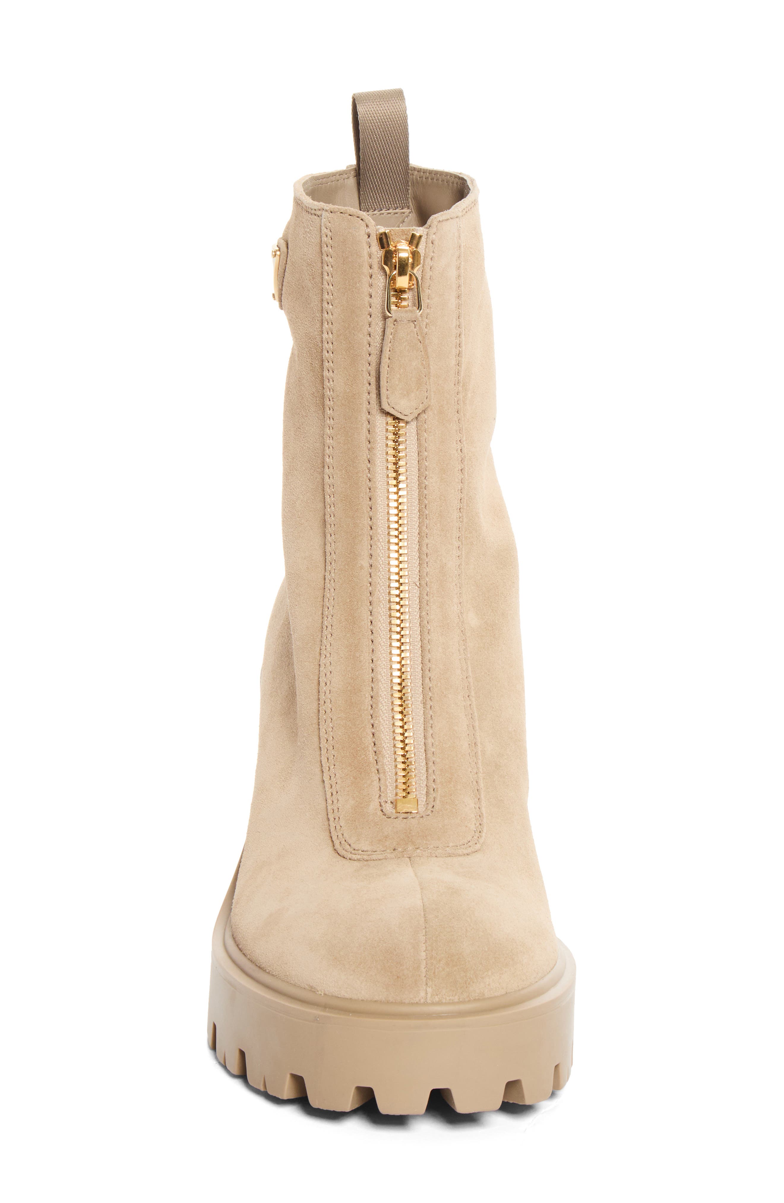 Lug Sole Zip Bootie, Alternate, color, DESERTO