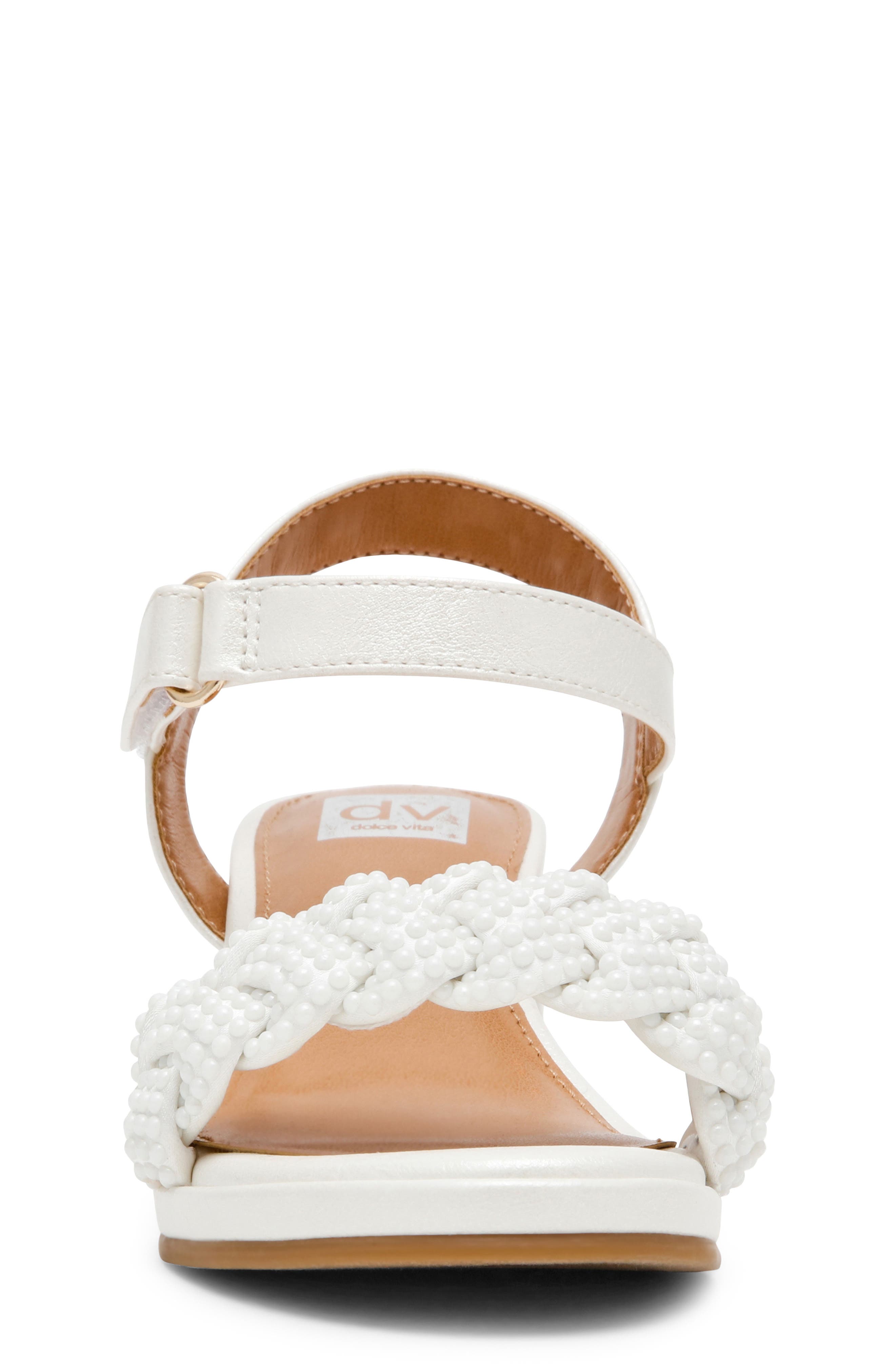 Kids' Sunnee Faux Leather Sandal, Alternate, color, WHITE