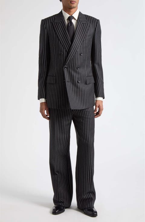 British Sharp Stripe Colbert Pants