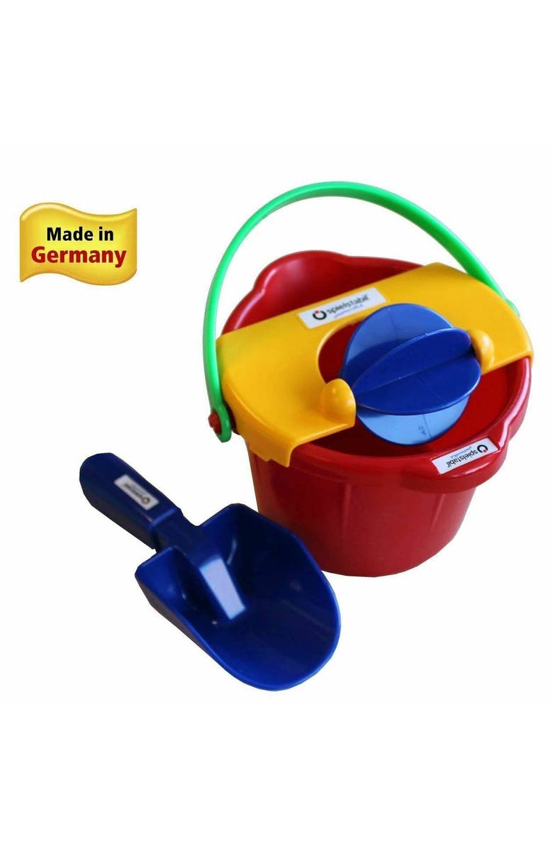 SPIELSTABIL Bucket Mill 3 Piece Toy Set - Includes Bucket, Sand Scoop and Spinning Wheel, Alternate, color, Multi