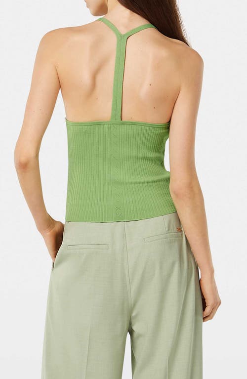 Scotch & Soda Rib Racerback Sweater Tank In Pistachio