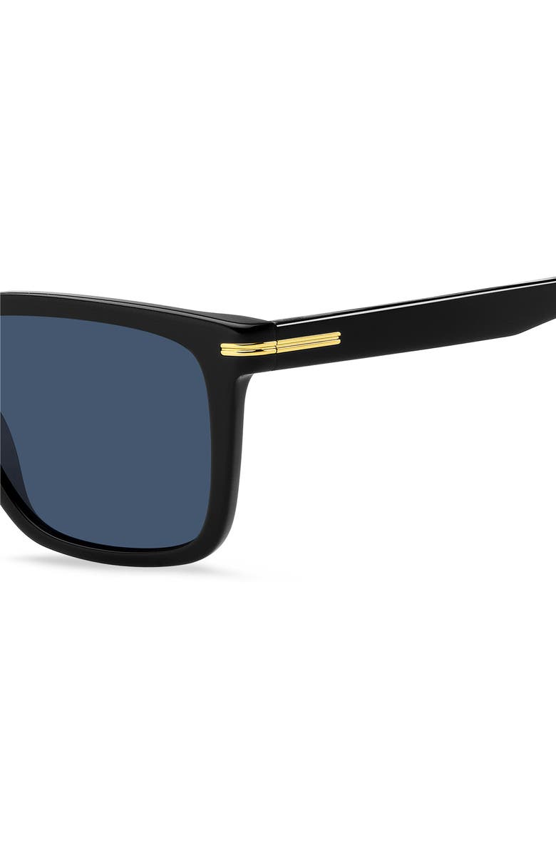 BOSS 55mm Square Sunglasses, Alternate, color, Black