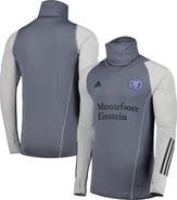 adidas Men's adidas Gray New York City FC Warm Raglan COLD.RDY Top