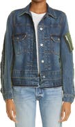 Sacai Hybrid Denim MA-1 Jacket