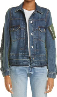 Sacai Hybrid Denim MA-1 Jacket