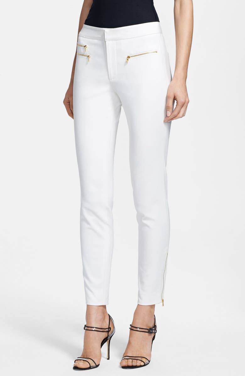 Veronica Beard Zip Detail Ankle Pants, Main, color,