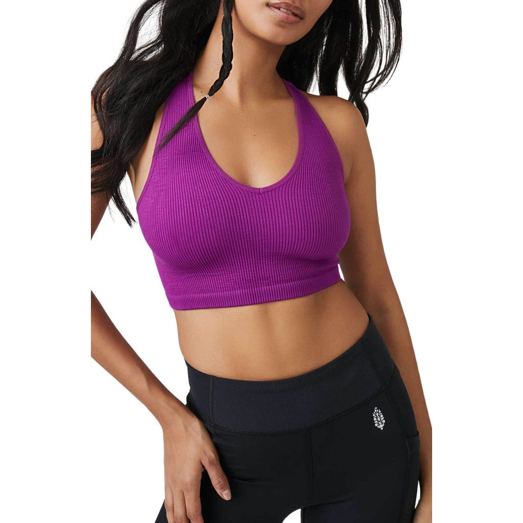Free People Fp Movement Free Throw Crop Tank In Purple