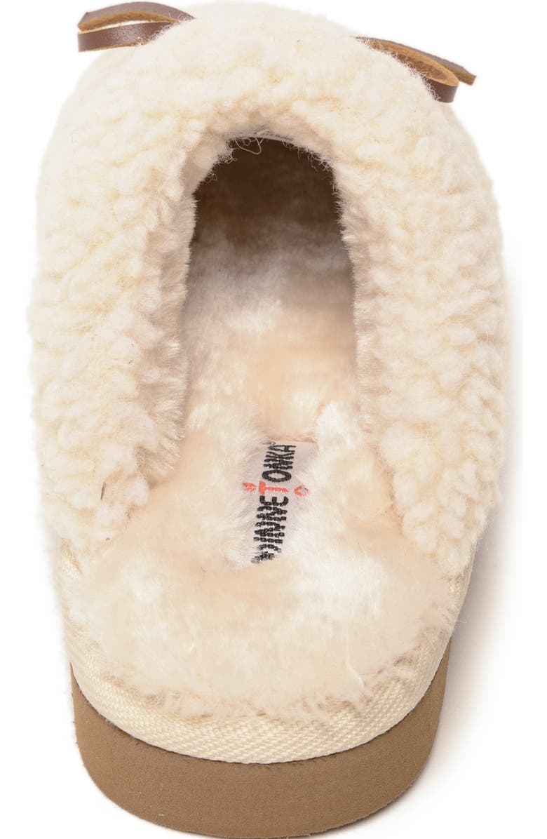 Minnetonka Mini Flurry Faux Fur Scuff Slipper, Alternate, color,
