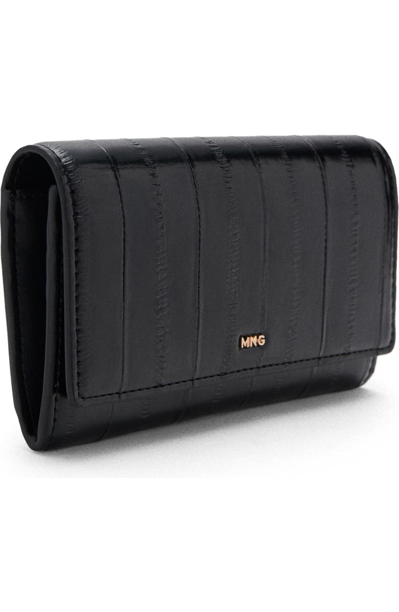 MANGO Large Textured Clutch, Alternate, color, Black