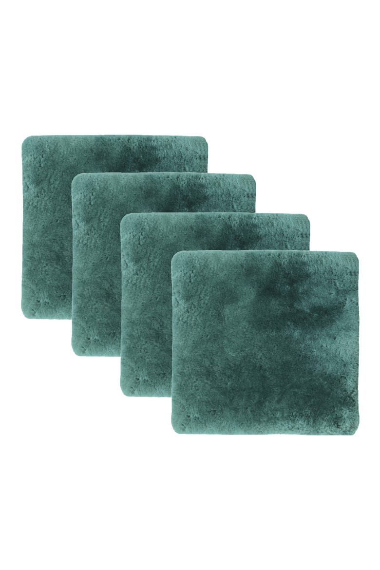 Medical Genuine Sheepskin Shearling Chair Pad 18" x 18" - Grey, Alternate, color, EMERALD