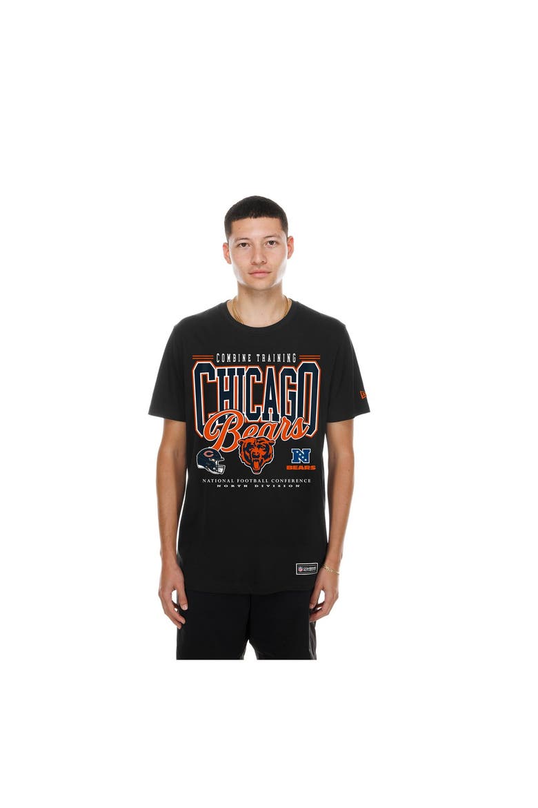 Men's New Era Black Chicago Bears Combine Authentic T-Shirt, Main, color, Black