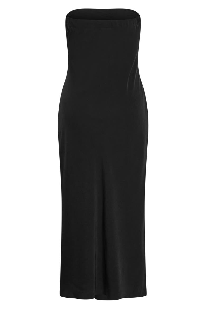 Amari Strapless Maxi Dress, Alternate, color, BLACK