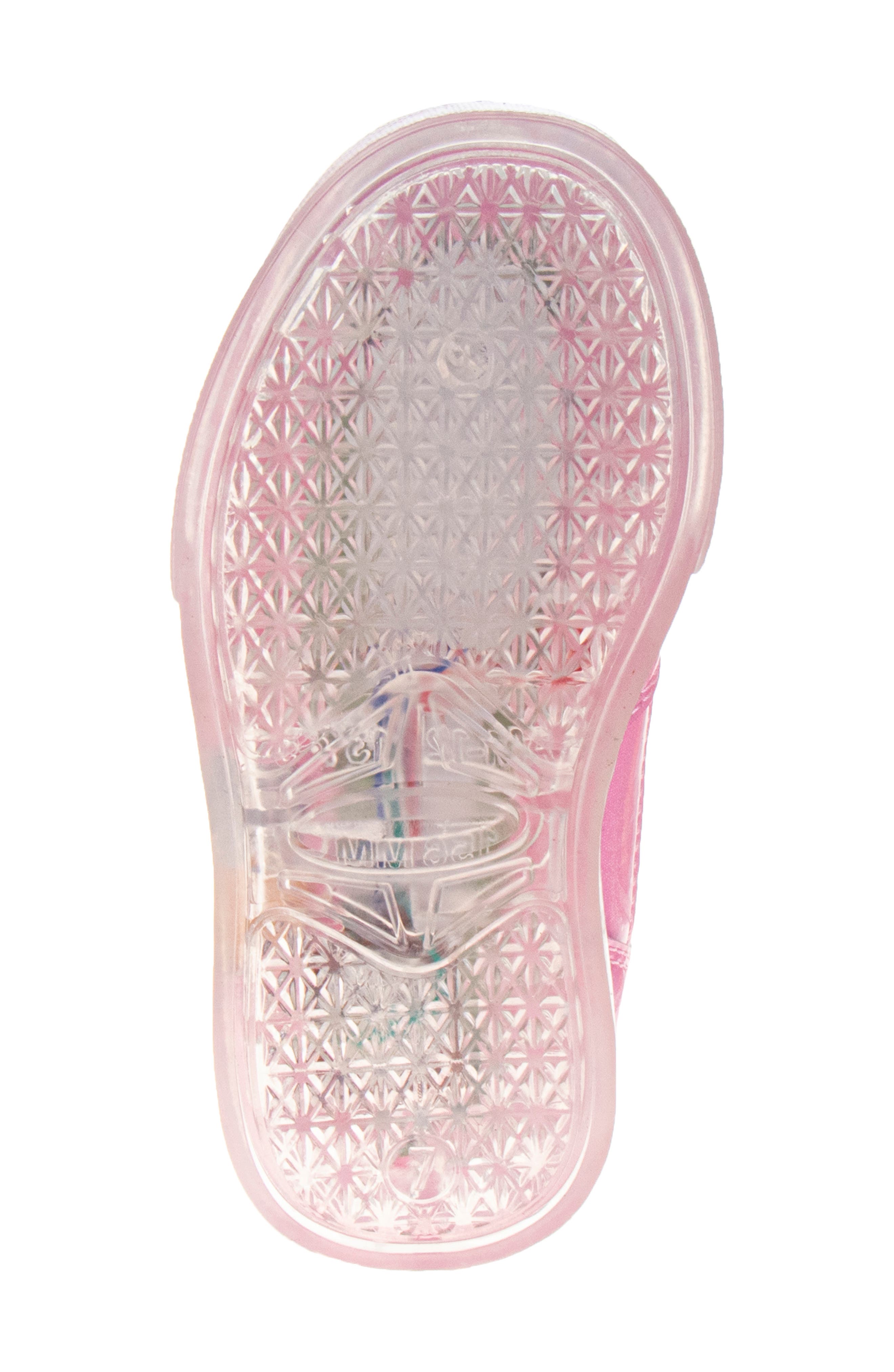 JOSMO Kids' x Disney Princess High Top Light-Up Sneaker, Alternate, color, Purple/ White