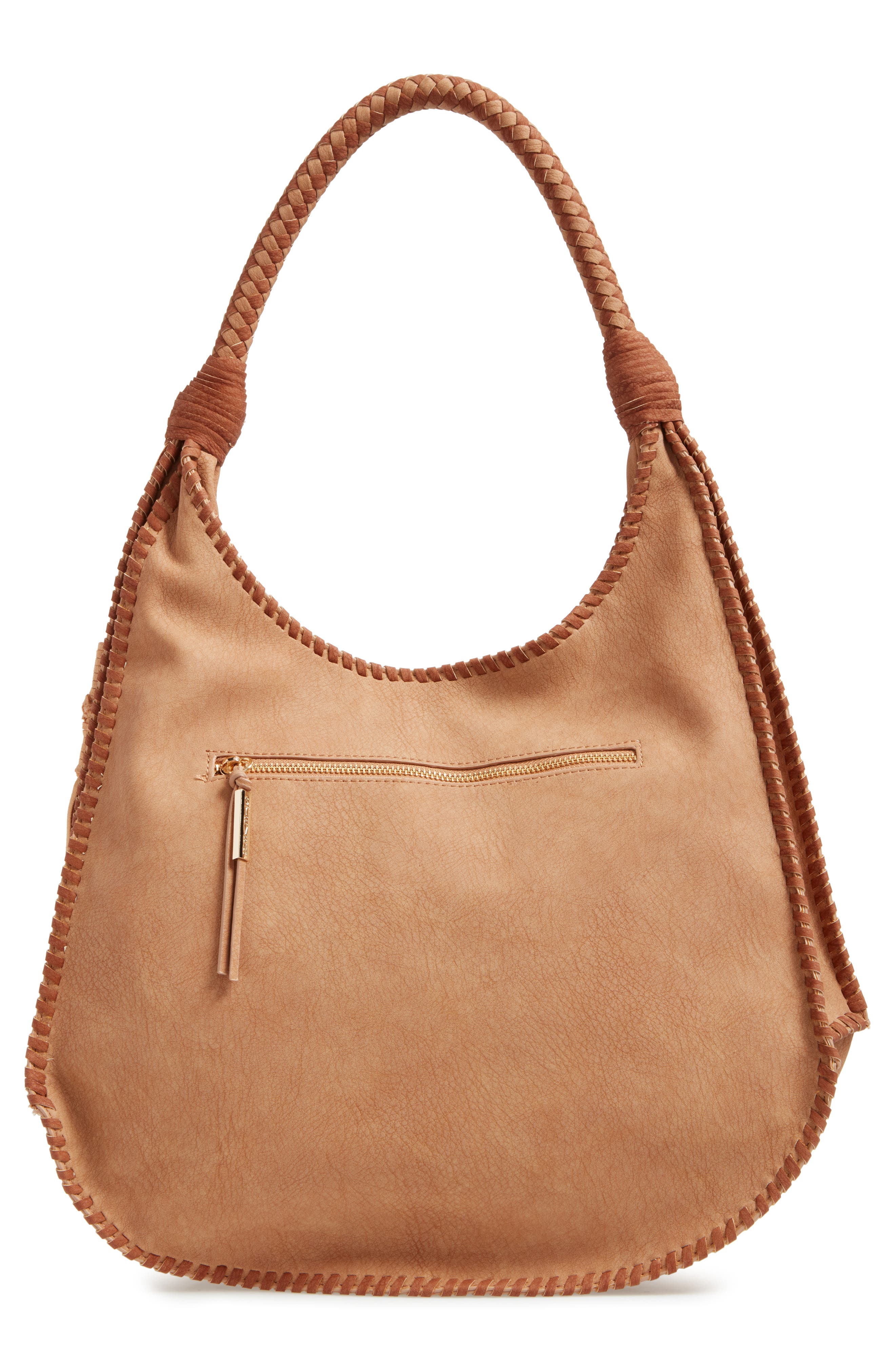 by Steve Madden Faux Leather Hobo, Alternate, color, SADDLE
