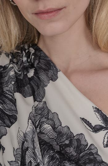 Laguna Floral One-Shoulder Sheath Gown
