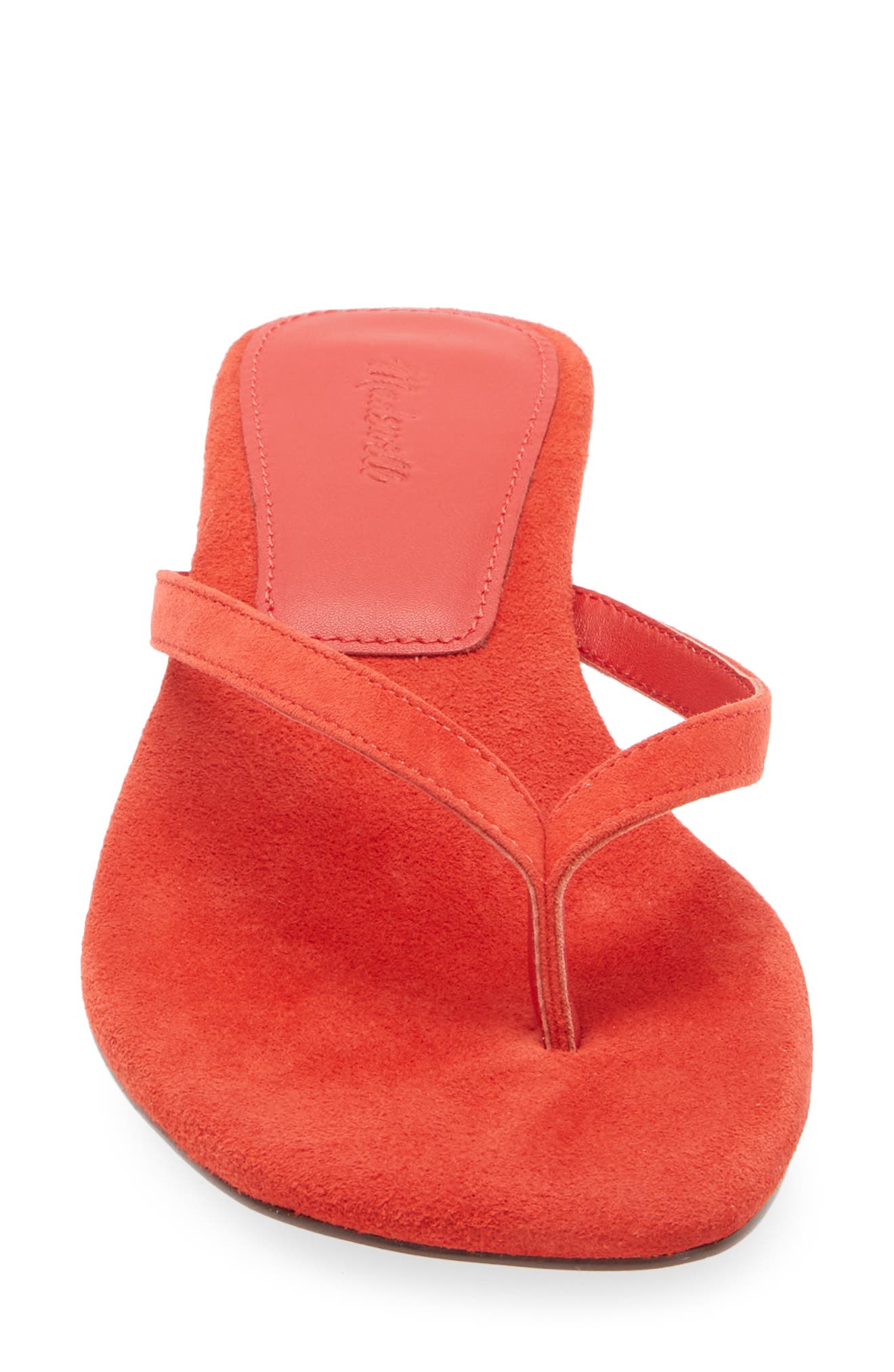 Madewell The Chiara Kitten Heel Sandal, Alternate, color, Bandana Red