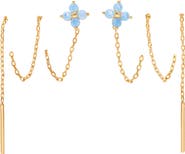 Girls Crew Blossom Threader Earrings