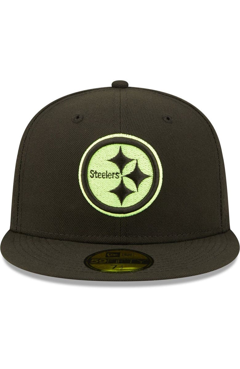 New Era Men's New Era Black Pittsburgh Steelers Super Bowl XL Summer Pop 59FIFTY Fitted Hat, Alternate, color,