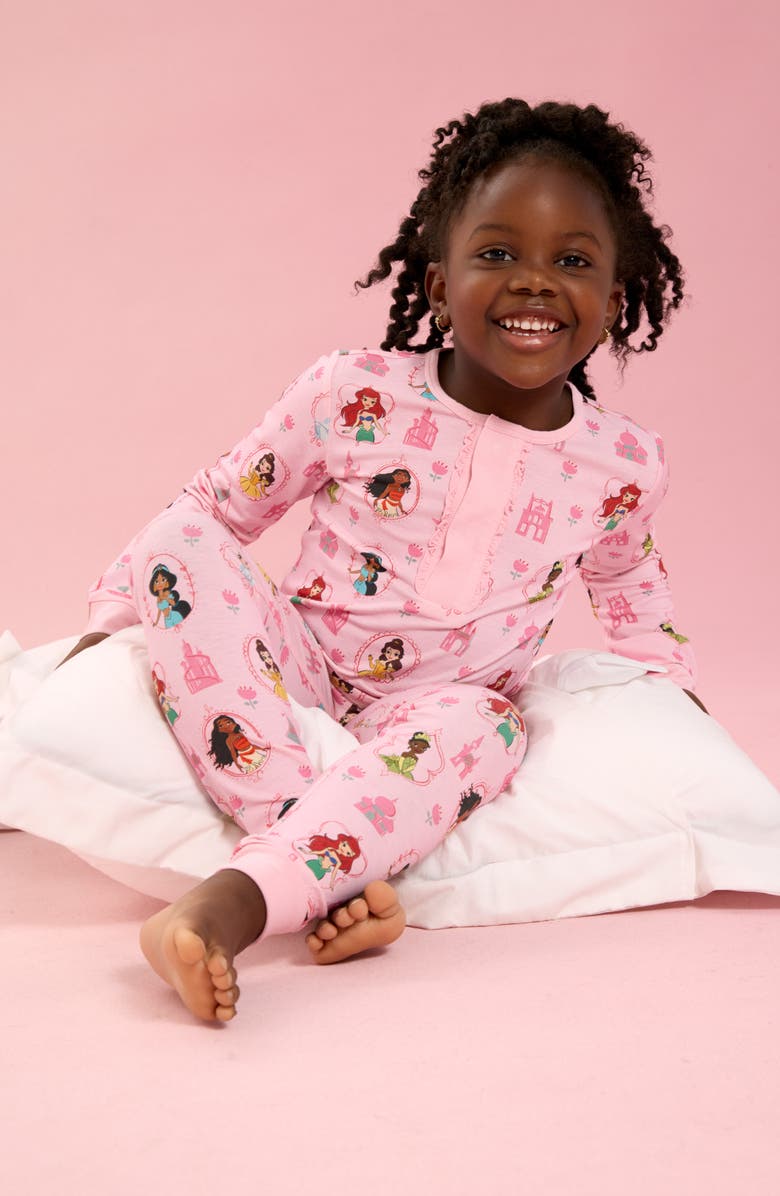 Magnetic Me Kids' Princess Royal Radiance Ruffle Fitted Two-Piece Pajamas, Alternate, color, Roylr