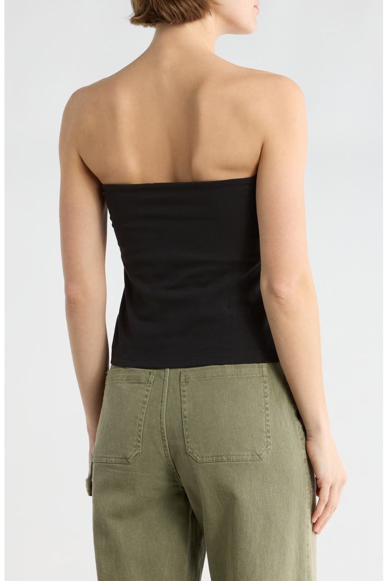 Knit Tube Top, Alternate, color, BLACK