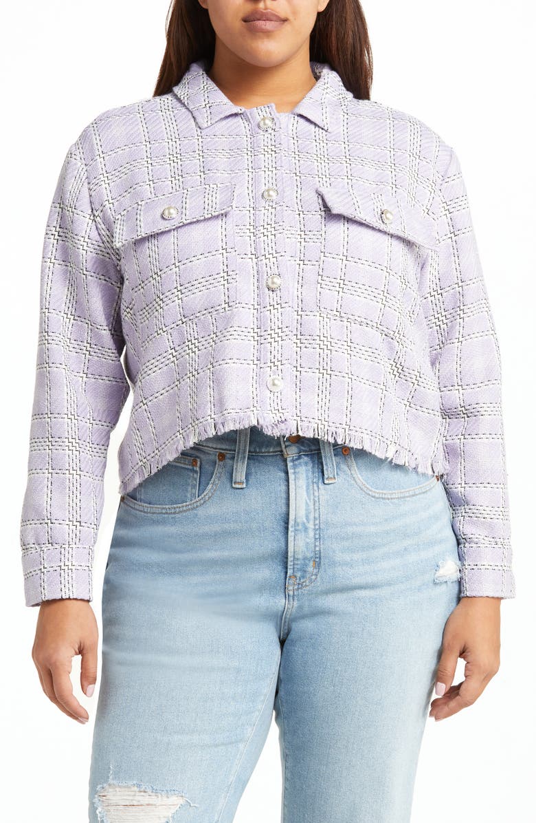 BP. Fringe Tweed Jacket, Alternate, color,