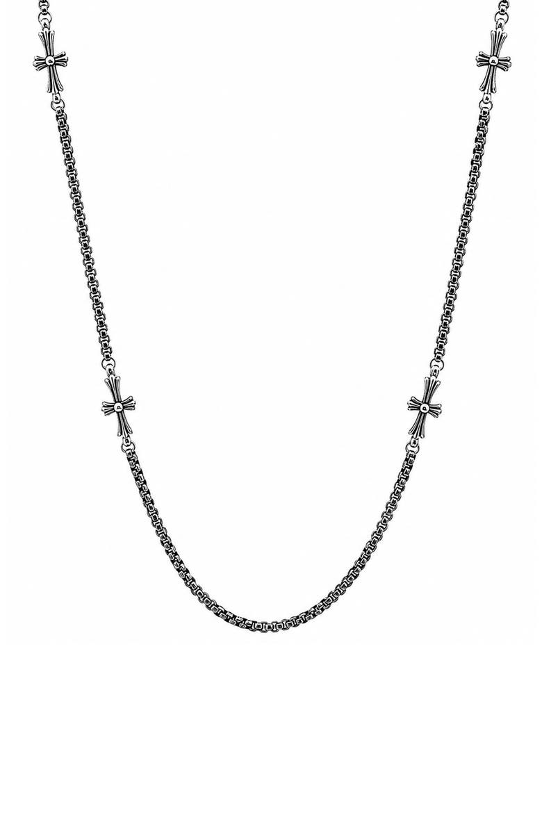 Men's Cross Chain Necklace, Main, color, SILVER