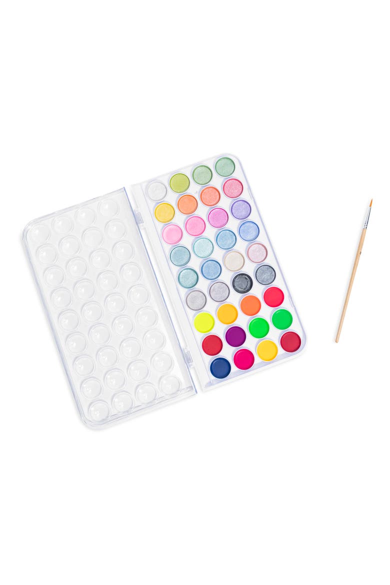 Neon & Metallic Watercolor Set 36 Colors, Alternate, color, Multicolored