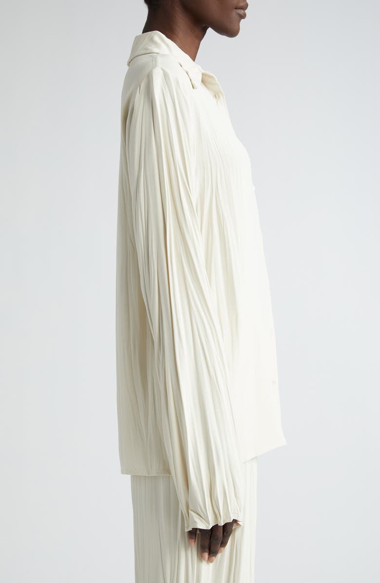 BITE Studios Maisie Plissé Button-Up Shirt, Alternate, color, 