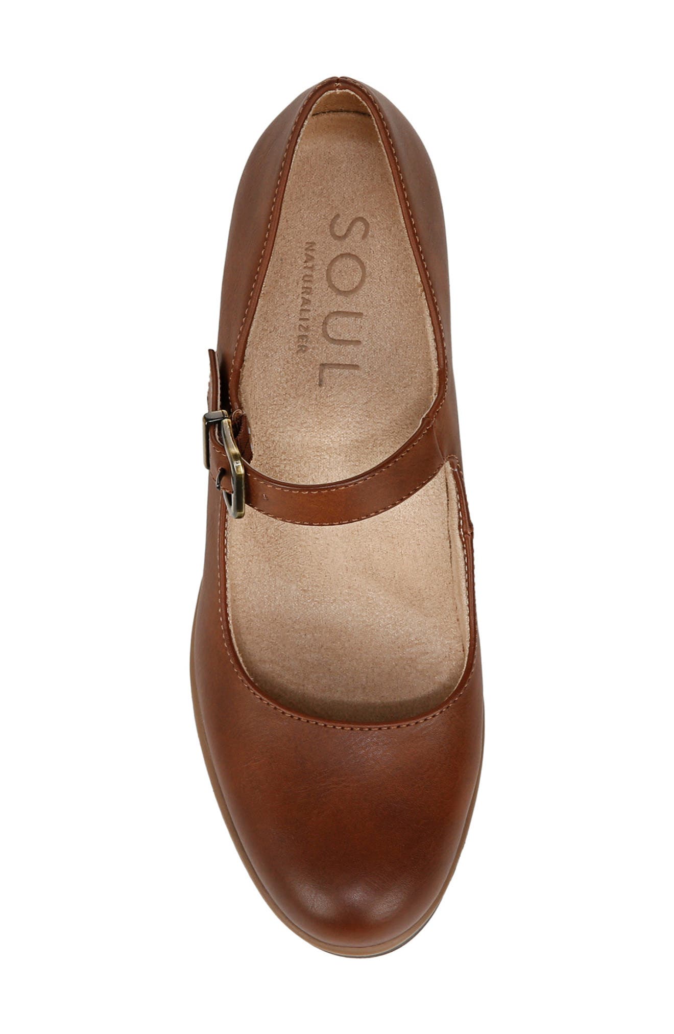 Adore Mary Jane Wedge, Alternate, color, TOFFEE BROWN FAUX LEATHER