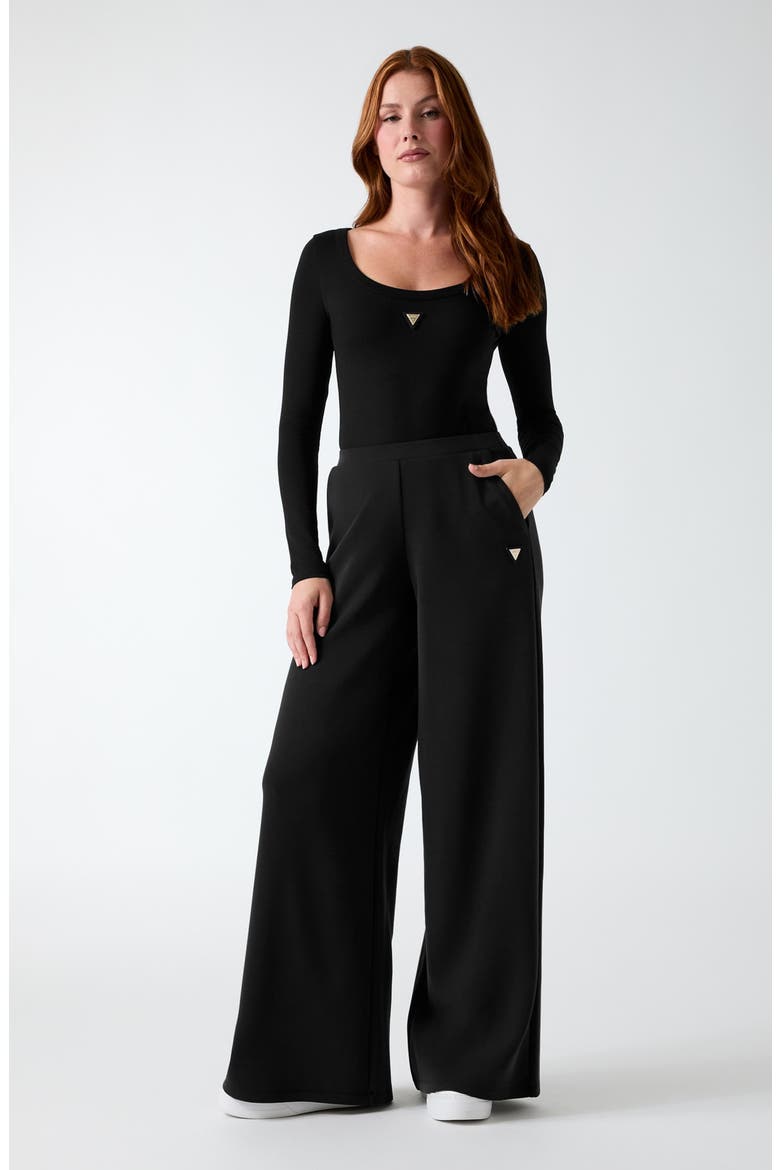 Colette Long Sleeve Bodysuit, Alternate, color, BLACK-BLACK