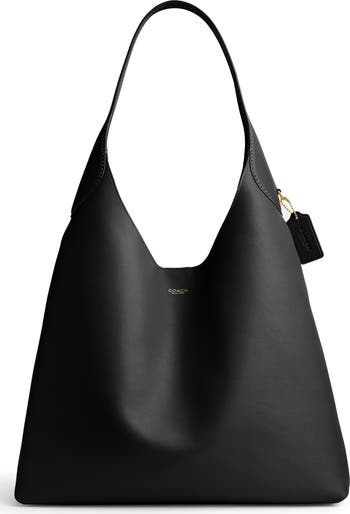 Coach black leather shoulder bag online