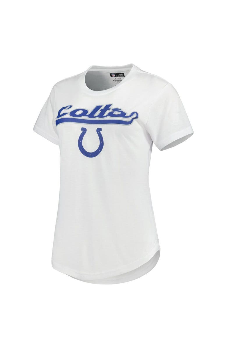 CONCEPTS SPORT Women's Concepts Sport White/Charcoal Indianapolis Colts Sonata T-Shirt & Leggings Sleep Set, Alternate, color, White