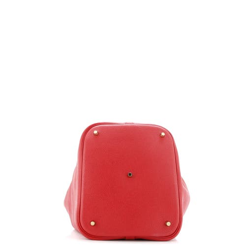 Pre-owned Hermes Hermes Picotin Lock Bag Clemence Gm In Red