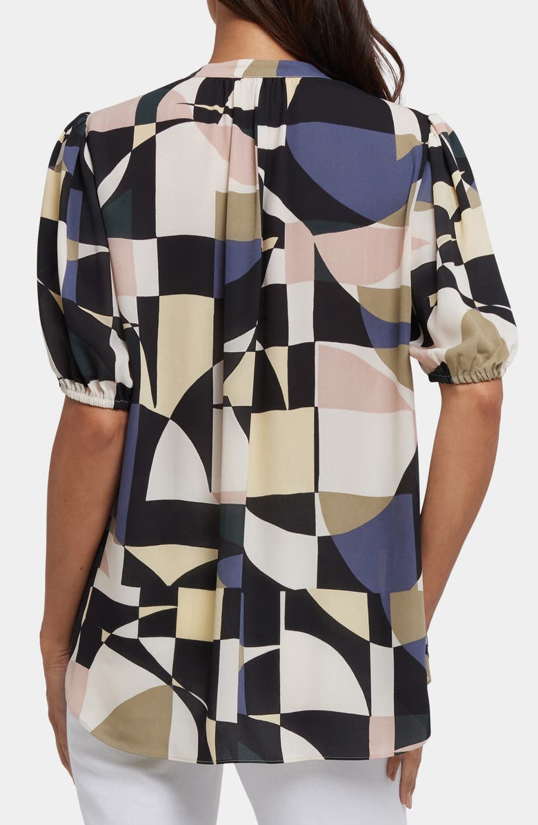 NYDJ Puff Sleeve Popover Top, Alternate, color, La Granadella