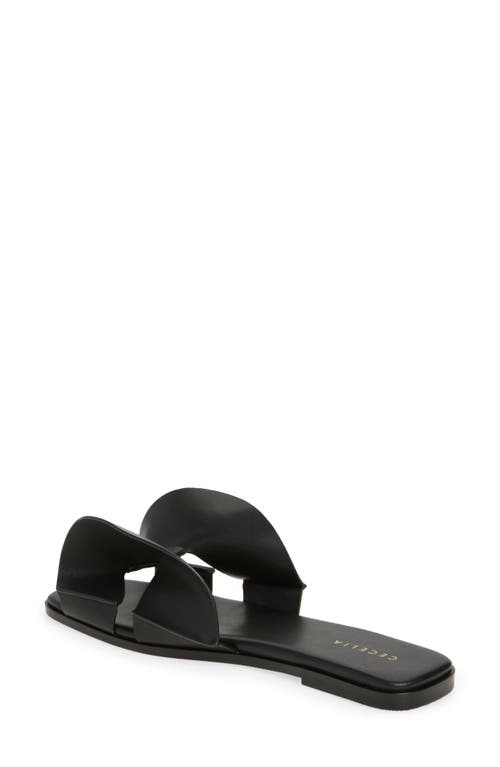 Cecelia New York Wendy Slide Sandal In Black