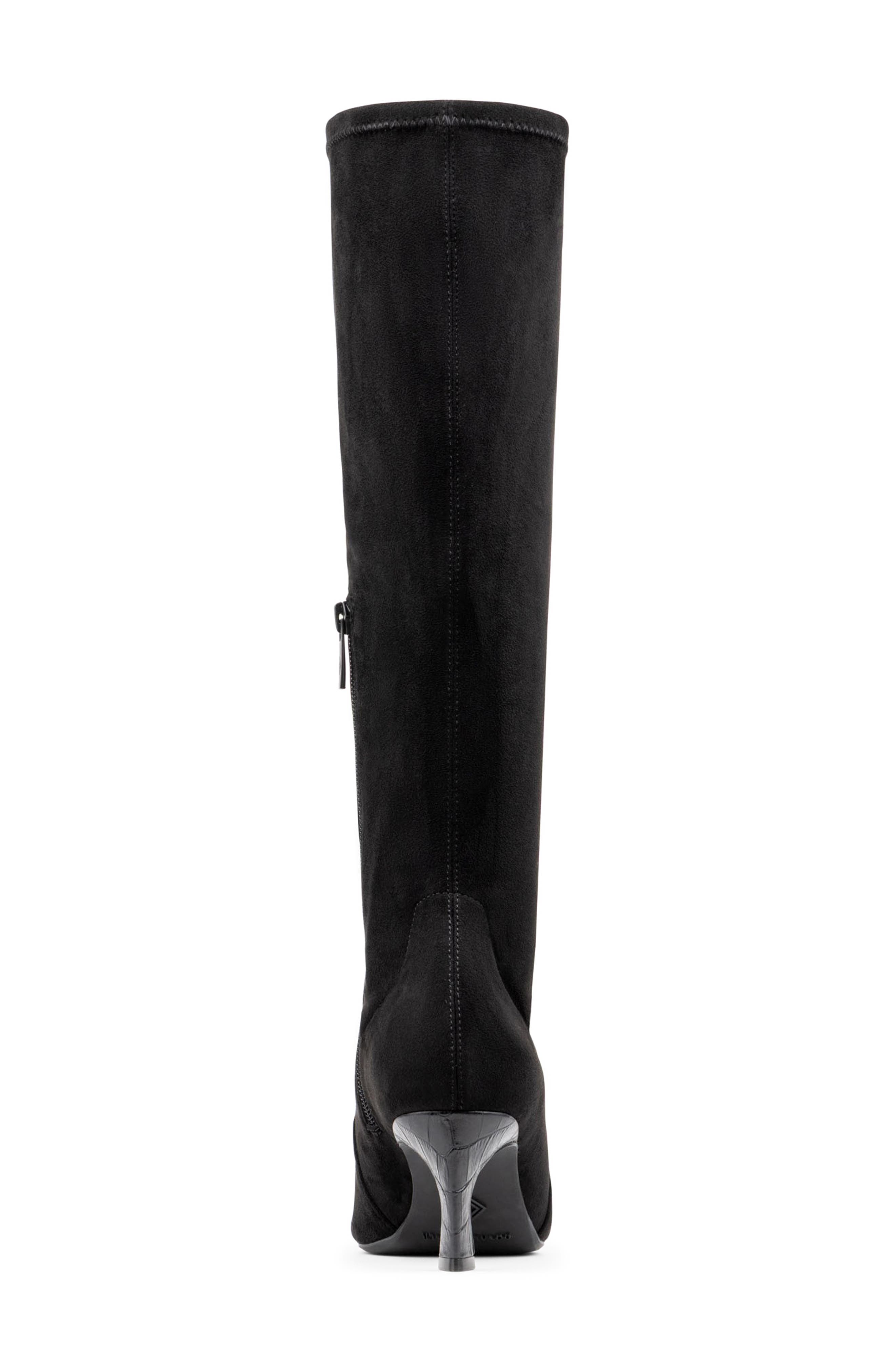 Donald Pliner Kitten Heel Knee High Boot, Alternate, color, Black
