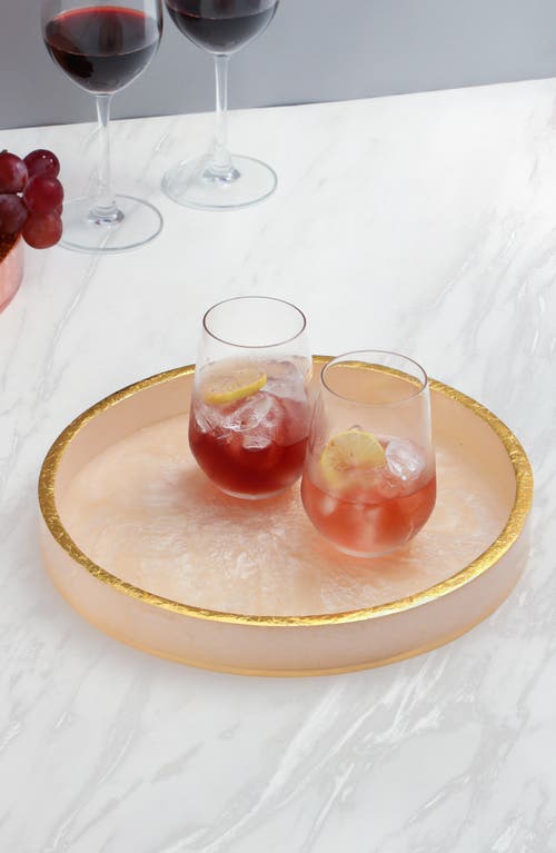 Tiramisu Resin Serving Tray In Ivory