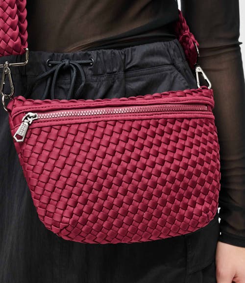 Sol And Selene Ethereal - Woven Neoprene Crossbody Bag In Wine