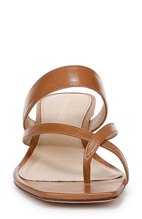 Veronica Beard Alanis Leather Crisscross Slide Sandals In Honey