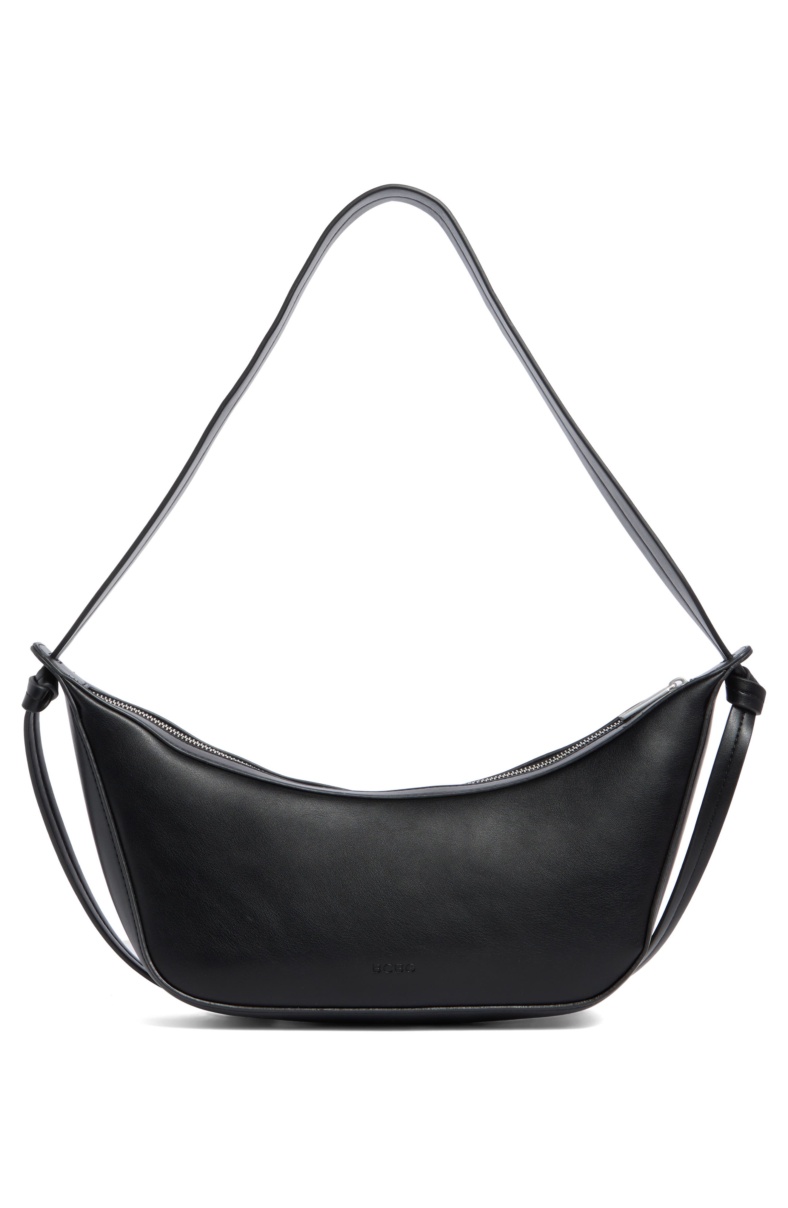 BCBG Knotted Strap Sling Shoulder Bag, Alternate, color, Black