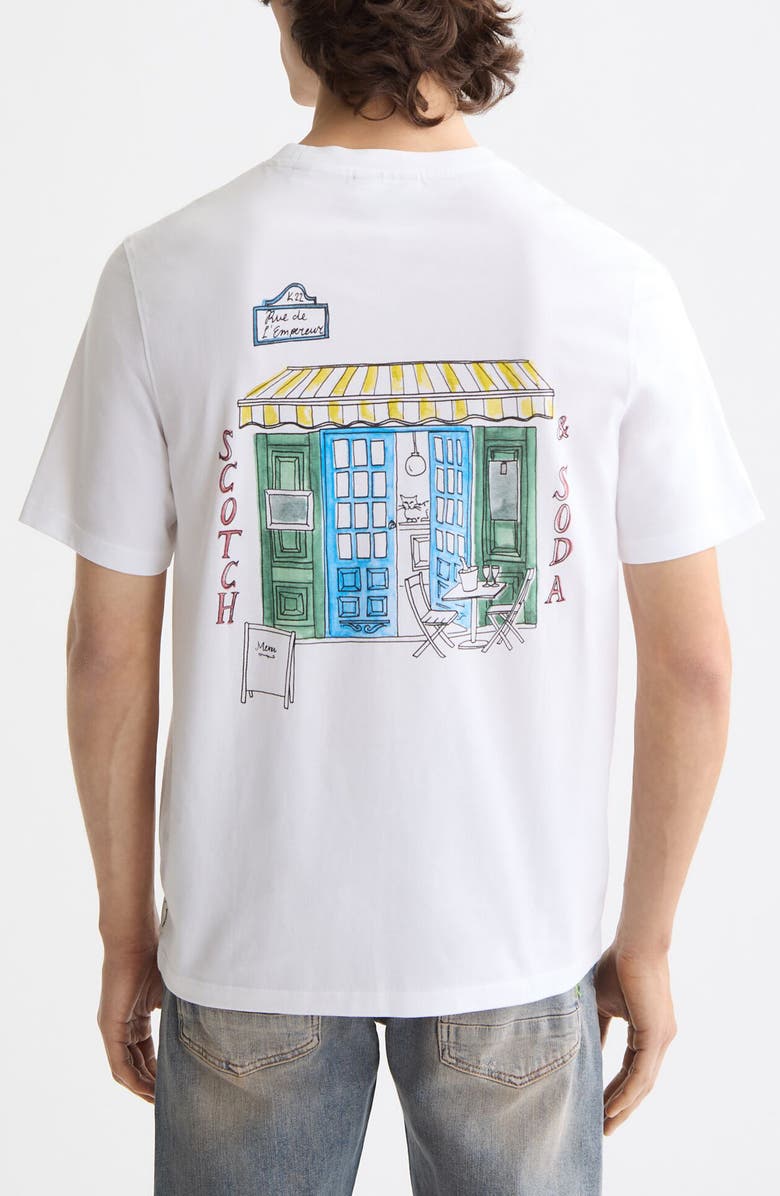 Scotch & Soda Crewneck Graphic T-Shirt, Alternate, color, Bright White