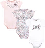 Hudson Baby Essential Three-piece Set Of Cotton Bodysuits