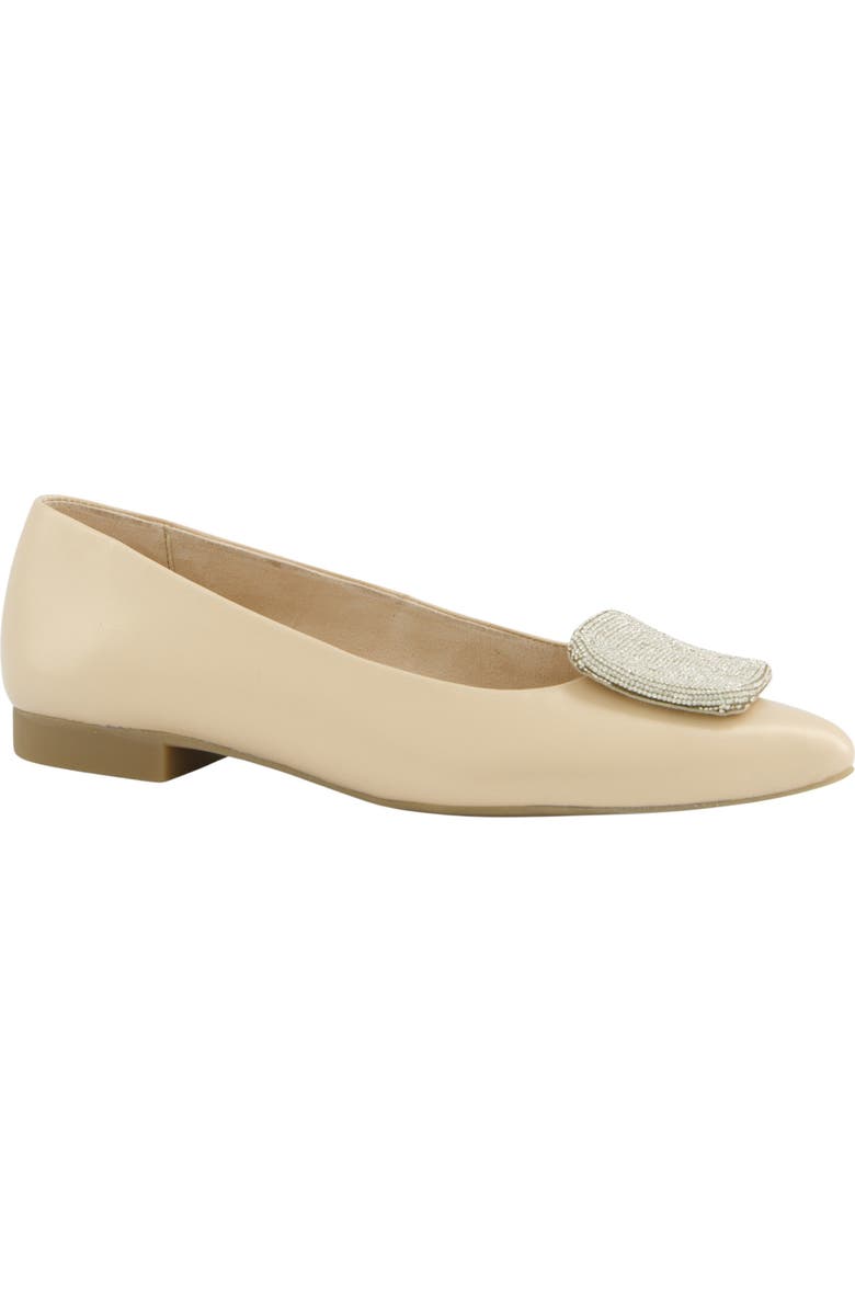 Paul Green Dancer Pointed Toe Flat, Main, color, Pearl Shell Soft Nappa