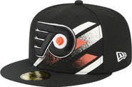 New Era Men's New Era Black Philadelphia Flyers Faded Lines 59FIFTY Fitted Hat