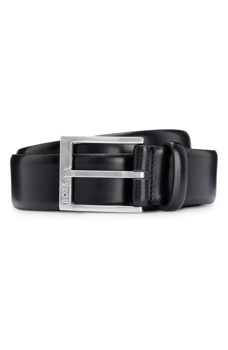 BOSS Elloy Leather Belt, Main, color,